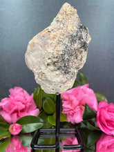 Load image into Gallery viewer, Pink Amethyst Crystal Geode With Druzy On Fixed Stand 32