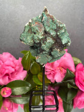 Load image into Gallery viewer, Pink Amethyst Crystal Geode With Druzy On Fixed Stand 12