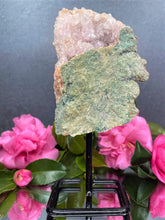 Load image into Gallery viewer, Pink Amethyst Crystal Geode With Druzy On Fixed Stand 45