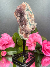 Load image into Gallery viewer, Pink Amethyst Crystal Geode With Druzy On Fixed Stand 31