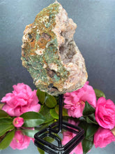 Load image into Gallery viewer, Pink Amethyst Crystal Geode With Druzy On Fixed Stand 40