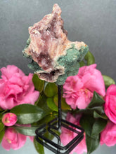Load image into Gallery viewer, Pink Amethyst Crystal Geode With Druzy On Fixed Stand 12
