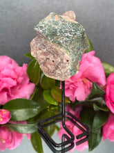 Load image into Gallery viewer, Pink Amethyst Crystal Geode With Druzy On Fixed Stand 04