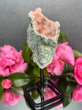 Load image into Gallery viewer, Pink Amethyst Crystal Geode With Druzy On Fixed Stand 16