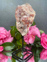 Load image into Gallery viewer, Pink Amethyst Crystal Geode With Druzy On Fixed Stand 11