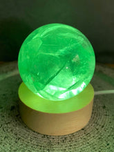 Load image into Gallery viewer, Round Wooden Base USB LED COLORFUL Light Display Lamp