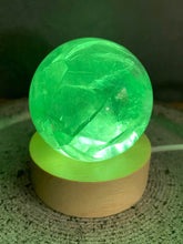 Load image into Gallery viewer, Round Wooden Base USB LED RGB Colourful Multicolor Light Display Lamp