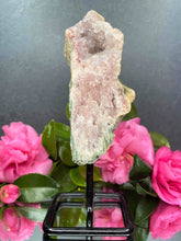 Load image into Gallery viewer, Pink Amethyst Crystal Geode With Druzy On Fixed Stand 39