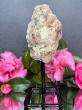 Load image into Gallery viewer, Pink Amethyst Crystal Geode With Druzy On Fixed Stand 22