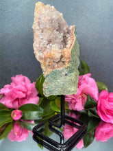 Load image into Gallery viewer, Pink Amethyst Crystal Geode With Druzy On Fixed Stand 45