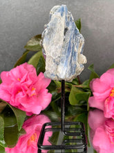 Load image into Gallery viewer, Chakra Healing Kyanite Crystal Rough Stone On Fixed Stand