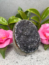 Load image into Gallery viewer, Polished Amethyst Rainbow Geode Healing Crystal Cluster