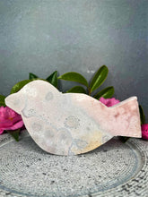 Load image into Gallery viewer, Beautiful Hand-Carved Pink Amethyst Crystal Dove Bird