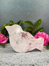 Load image into Gallery viewer, Stunning Hand-Carved Pink Amethyst Crystal Dove Bird