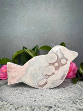Load image into Gallery viewer, Beautiful Hand-Carved Pink Amethyst Crystal Dove Bird