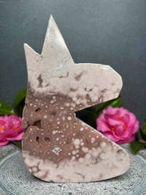 Load image into Gallery viewer, Harmony Hand-Carved Pink Amethyst Crystal Unicorn Carving
