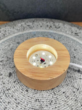 Load image into Gallery viewer, Round Wooden Base USB LED WHITE Light Display Lamp