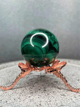 Load image into Gallery viewer, Natural Malachite Crystal Sphere Emotional Balance