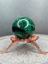 Load image into Gallery viewer, Natural Malachite Crystal Sphere Emotional Balance