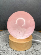 Load image into Gallery viewer, Round Wooden Base USB LED WHITE Light Display Lamp