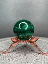 Load image into Gallery viewer, Natural Malachite Crystal Sphere Chakra Healing