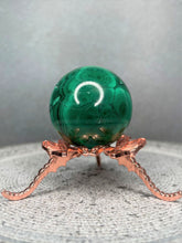 Load image into Gallery viewer, Natural Malachite Crystal Sphere Heart Chakra