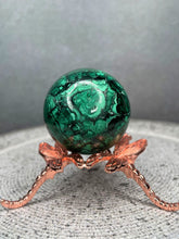 Load image into Gallery viewer, Natural Malachite Crystal Sphere Emotional Balance