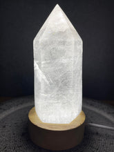 Load image into Gallery viewer, Round Wooden Base USB LED WHITE Light Display Lamp