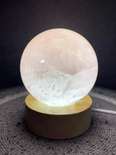 Load image into Gallery viewer, Round Wooden Base USB LED WHITE Light Display Lamp