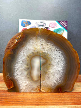 Load image into Gallery viewer, Natural Agate Crystal Bookend Pair For Book Shelf Décor
