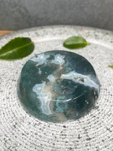 Load image into Gallery viewer, Small Moss Agate Crystal Bowl Sphere Holder