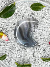Load image into Gallery viewer, Beautiful Agate Crescent Moon Crystal Carving