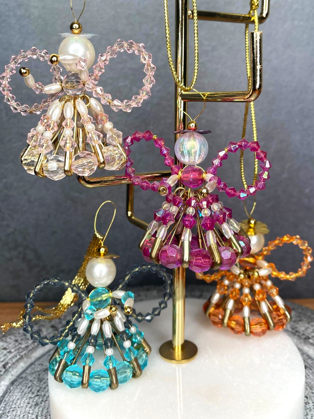 Hand-Made Safety Pin Beaded Angel – Crystals Melbourne Australia