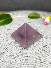 Load image into Gallery viewer, Amethyst Pyramid Crystal Carving