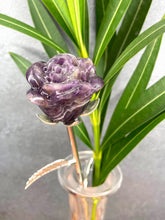 Load image into Gallery viewer, Stunning Chevron Dream Amethyst Crystal Rose