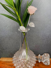 Load image into Gallery viewer, Beautiful Rose Quartz Crystal Rose With Silver Stem