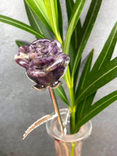 Load image into Gallery viewer, Tranquil Chevron Dream Amethyst Crystal Rose