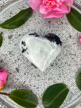 Load image into Gallery viewer, DISCOUNTED Moonstone Love Heart with Black Tourmaline Inclusions