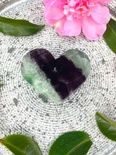 Load image into Gallery viewer, Natural Rainbow Fluorite Crystal Love Heart Carving