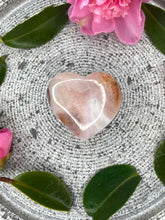 Load image into Gallery viewer, Flower Agate Crystal Love Heart Carving
