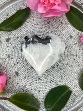Load image into Gallery viewer, DISCOUNTED Moonstone Love Heart with Black Tourmaline Inclusions