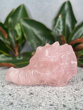 Load image into Gallery viewer, Stunning Rose Quartz Crystal Dragon Skull Carving