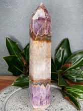 Load image into Gallery viewer, Stunning Crazy Lace Agate With Amethyst Crystal Tower