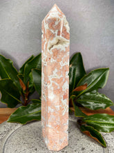 Load image into Gallery viewer, Pink Agate Crystal Tower With Druzies
