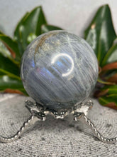 Load image into Gallery viewer, Labradorite Crystal Sphere Ball Blue Purple Flash