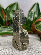 Load image into Gallery viewer, Pyrite Crystal Cluster Druzy Tower Point