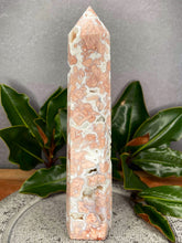 Load image into Gallery viewer, Pink Agate Crystal Tower With Druzies