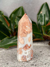 Load image into Gallery viewer, Pink Agate Crystal Tower With Raw Druzy
