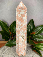 Load image into Gallery viewer, Pink Agate Crystal Tower With Druzies