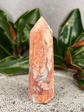 Load image into Gallery viewer, Pink Agate Crystal Tower With Raw Holes
